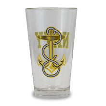 Load image into Gallery viewer, Navy Anchor Pint Glass