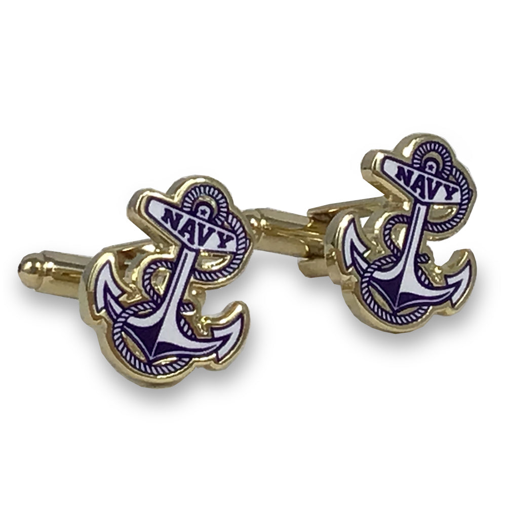 Navy Anchor Cufflinks
