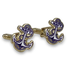 Load image into Gallery viewer, Navy Anchor Cufflinks
