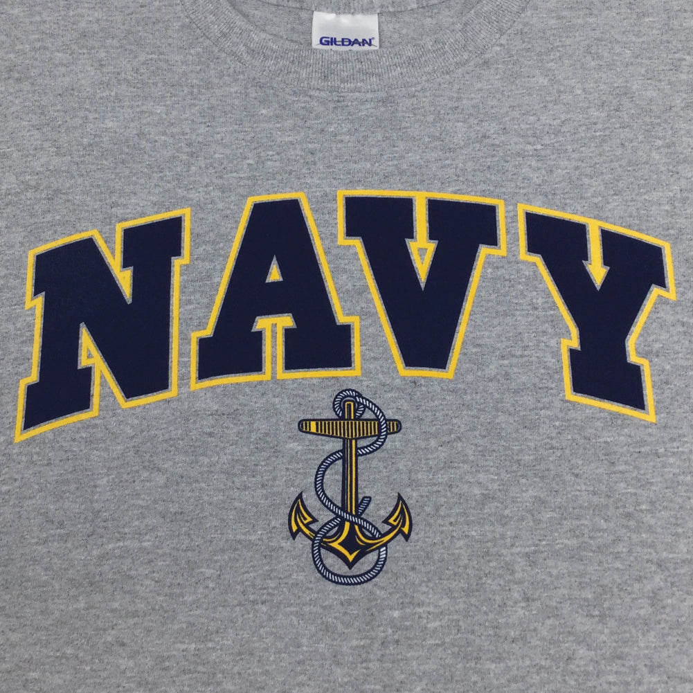 Navy Arch Anchor Crewneck (Grey)