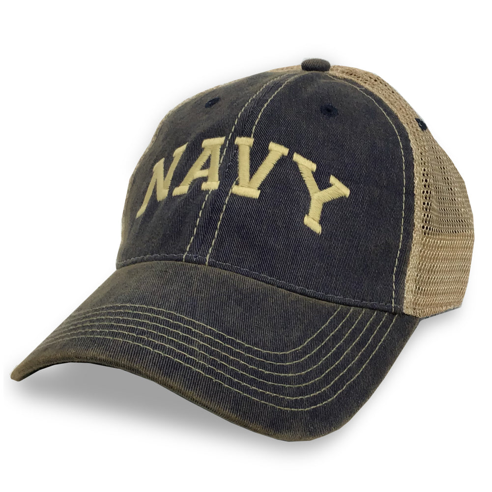 Navy Arch Trucker Hat