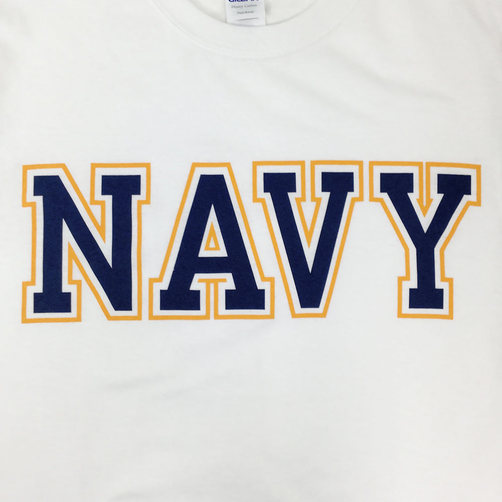 Navy Bold Core T-Shirt (White)