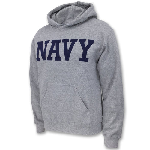 Navy Core Hooded Sweatshirt (Grey)