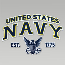 Load image into Gallery viewer, Navy Est. Decal