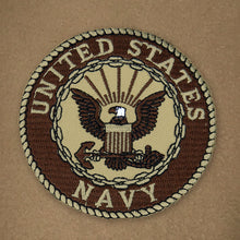 Load image into Gallery viewer, Navy Fleece Vest (Tan)