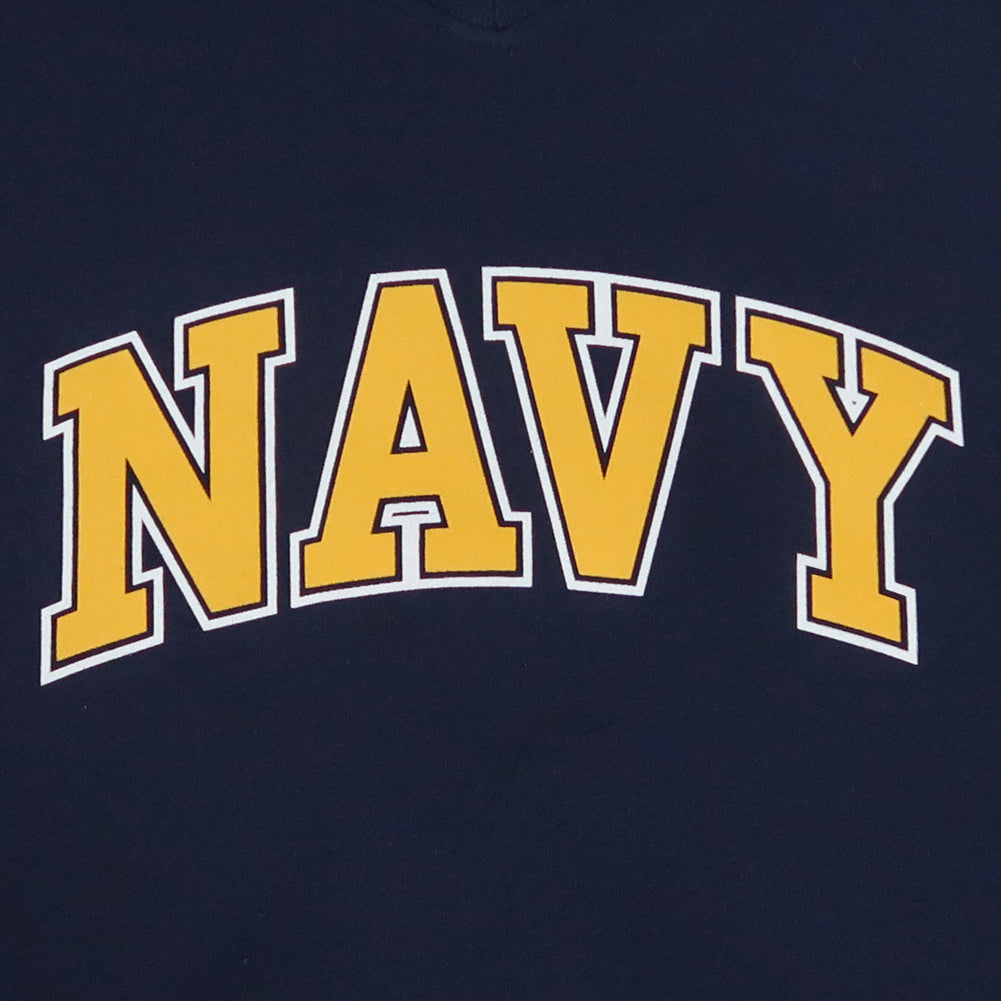 Navy Ladies Arch V-Neck T-Shirt (Navy)