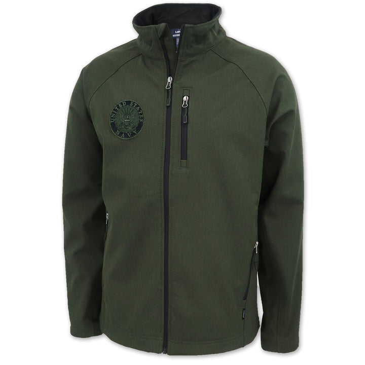 Navy Matrix Soft Shell Jacket (Heather Green)