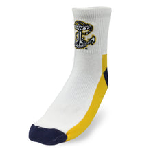Load image into Gallery viewer, NAVY QUARTER SOCK (WHITE) 1