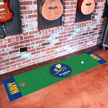 Load image into Gallery viewer, Navy Seabees Golf Putting Green Mat (18&quot; X72&quot;)