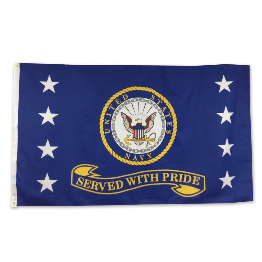 Navy Served With Pride Flag (3'X5')