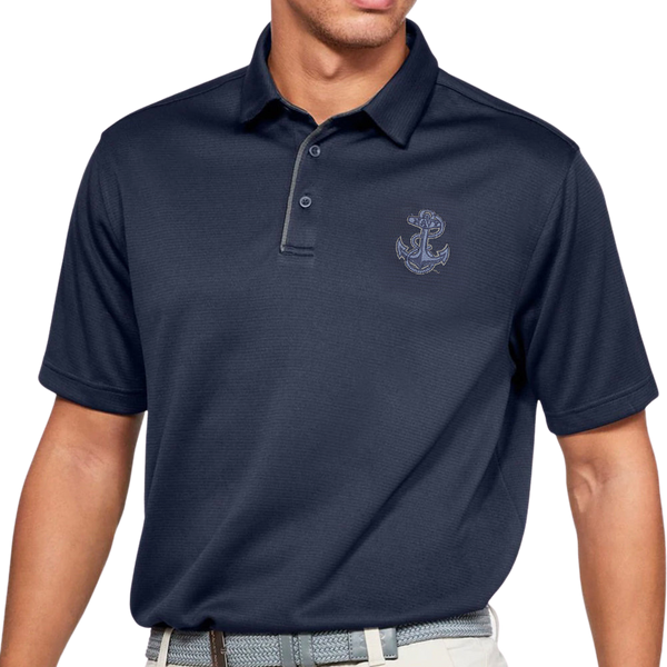 Under Armour Men's Navy Cleveland Indians Novelty Performance Polo