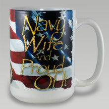 Load image into Gallery viewer, Navy Wife Coffee Mug