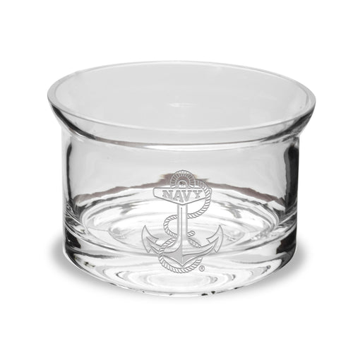 Navy Anchor Flair Sided Candy Bowl