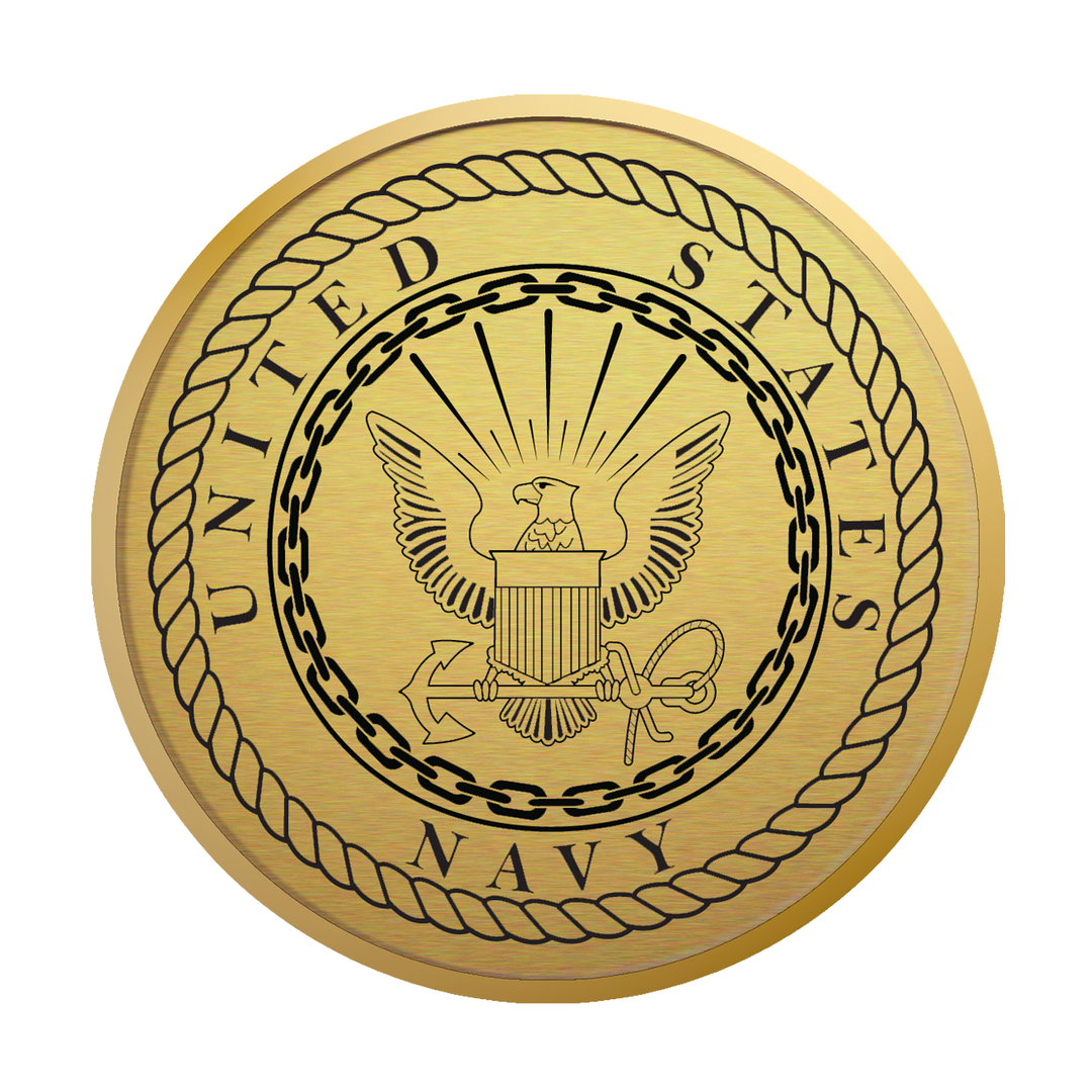 U.S. Navy Gold Engraved Certificate Frame (Vertical)*