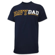Load image into Gallery viewer, Proud Navy Dad T-Shirt (Navy)