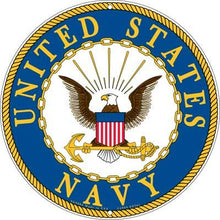 Load image into Gallery viewer, United States Navy 12&quot; Aluminum Sign (Navy/Gold)