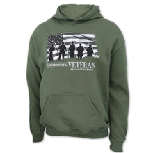 Load image into Gallery viewer, UNITED STATES VETERAN PROUDLY SERVED HOOD (OD GREEN) 1