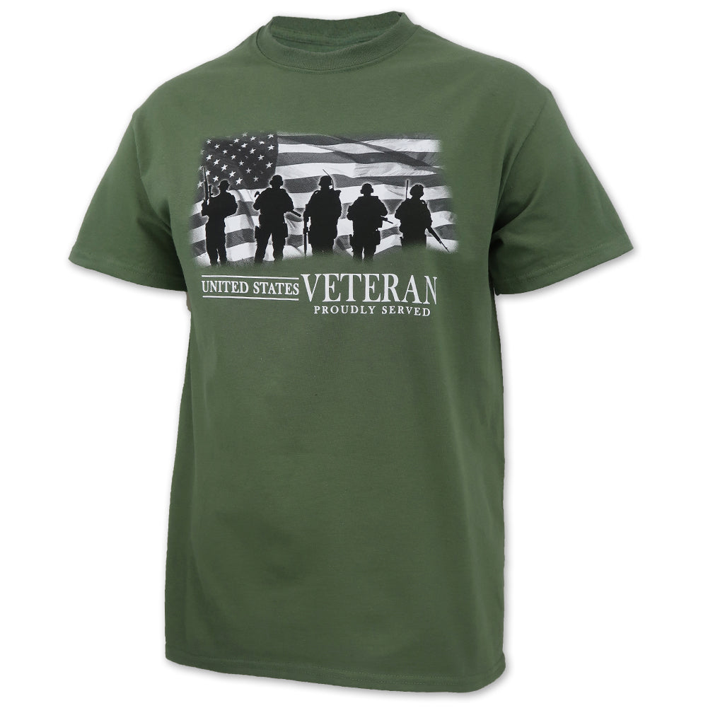 United States Veteran Proudly Served T-Shirt (OD Green)