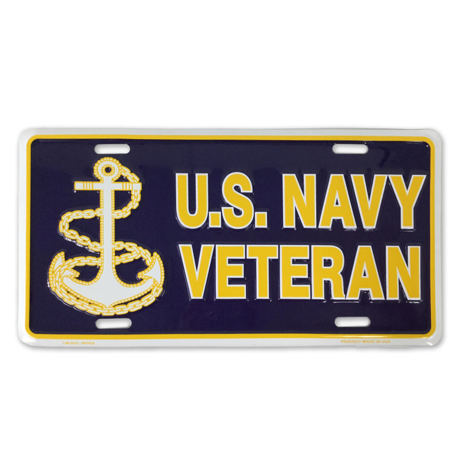 US Navy Veteran License Plate (12"X 6")