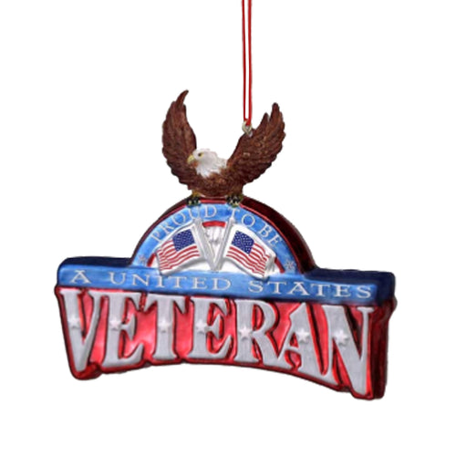 US Veteran With Eagle Ornament