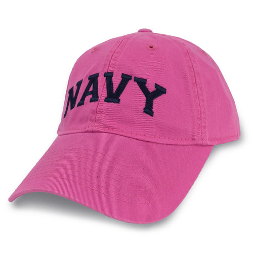 Womens Navy Arch Hat (Pink)